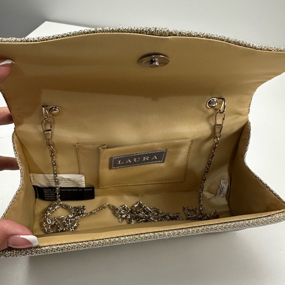 Golden evening clutch purse - Picture 4 of 4